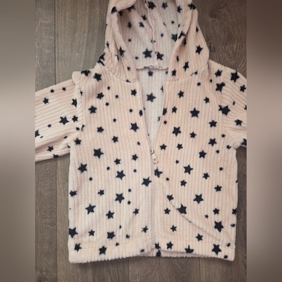 Freen Haven Girls Star Patterned Hooded Jacket Size 5 - Picture 2 of 4